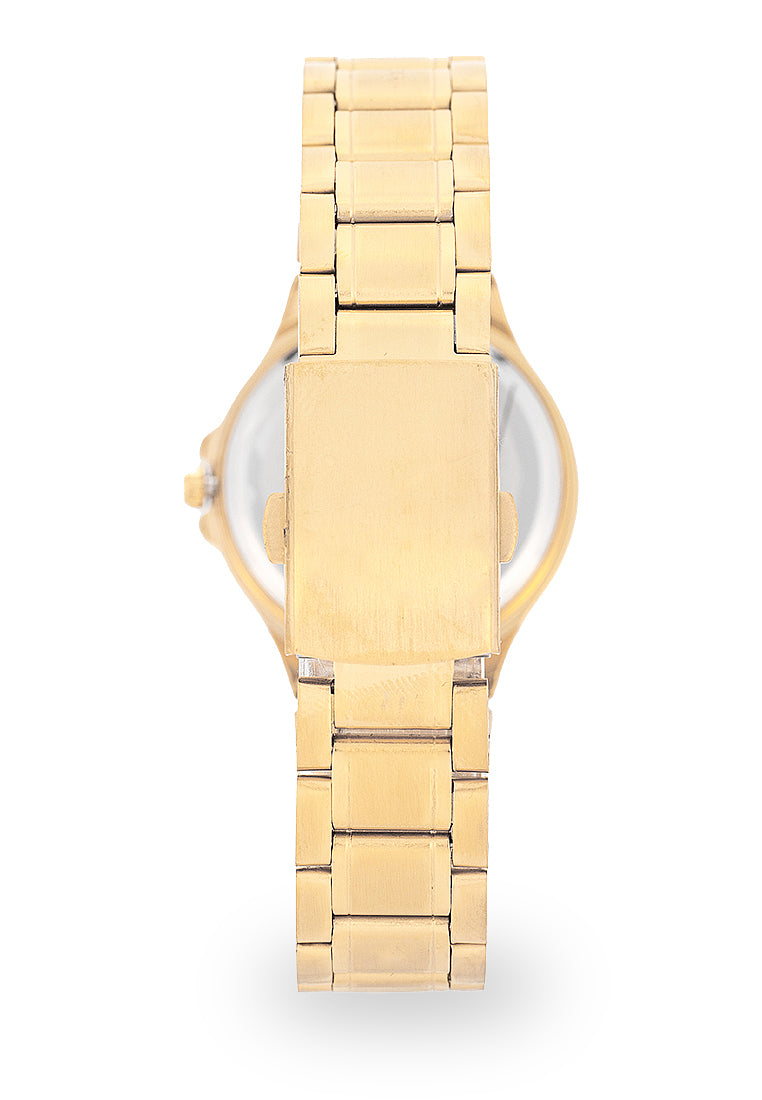 Valentino Stainless Steel Strap Analog Watch for Women 20122498-GOLD DIAL-Watch Portal Philippines