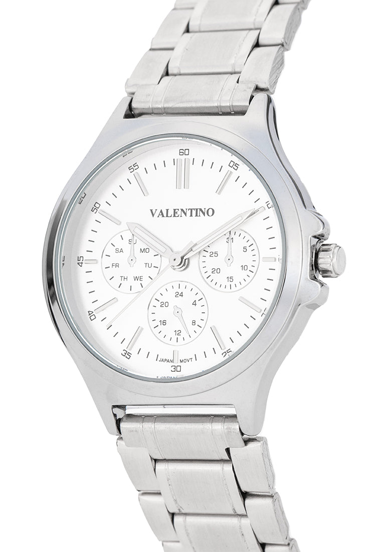 Valentino Stainless Steel Strap Analog Watch for Women 20122499-SIL DIAL-SILVER INDEX-Watch Portal Philippines