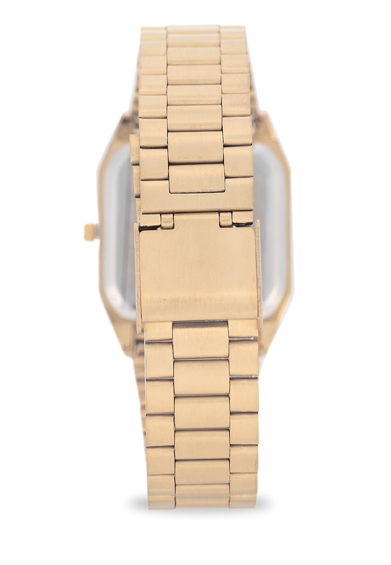 Valentino Stainless Steel Strap Analog Watch for Women 20122528-GOLD DIAL-Watch Portal Philippines