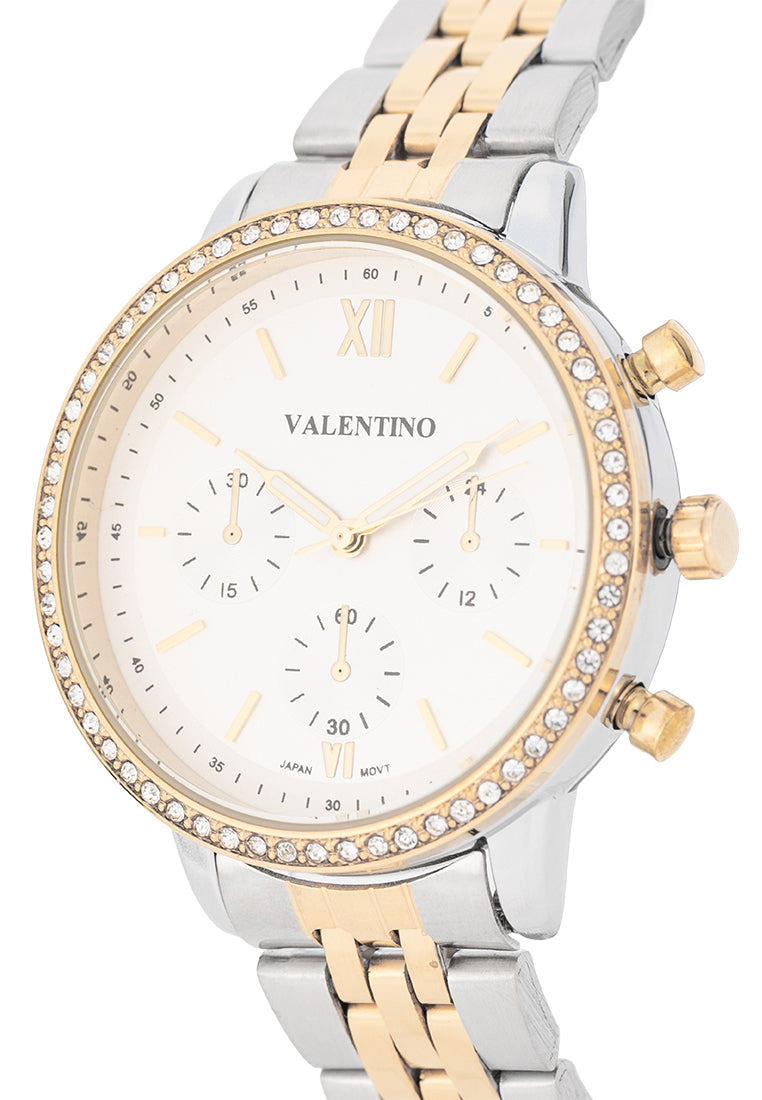 Valentino Stainless Steel Strap Analog Watch for Women 20122536-TT-WHITE DIAL-Watch Portal Philippines
