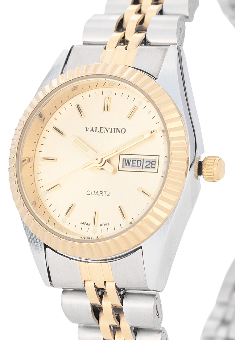 Valentino Stainless Steel Strap Analog Watch for Women 20122568-TT-GOLD DIAL-Watch Portal Philippines