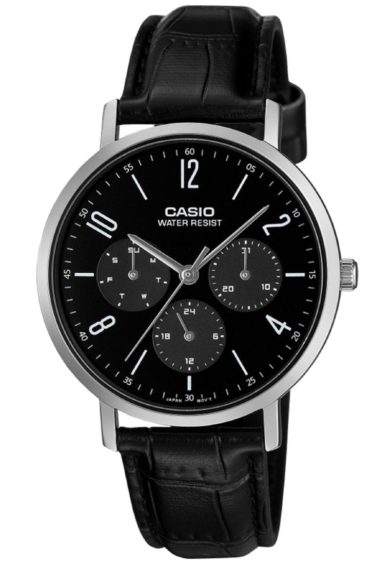Casio Analog Leather Strap Watch for Men MTP-VT06L-1BDF