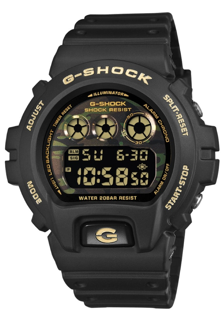 Casio G-shock "Bold Camo & Gold" Digital Rubber Strap Watch for Men DW-6900CF-1DR