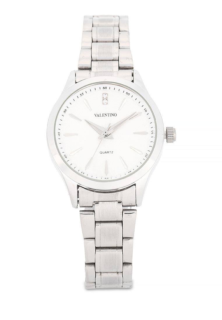 Valentino Stainless Steel Strap Analog Watch for Women 20122491-SILVER INDEX