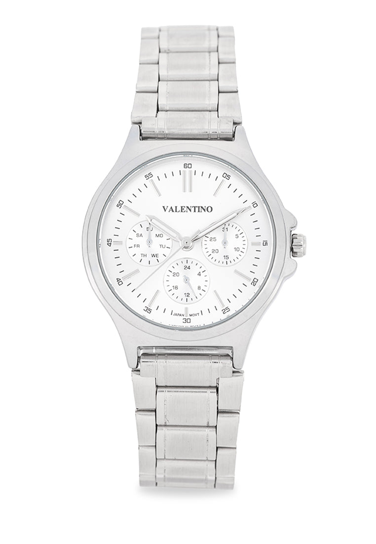 Valentino Stainless Steel Strap Analog Watch for Women 20122499-SIL DIAL-SILVER INDEX