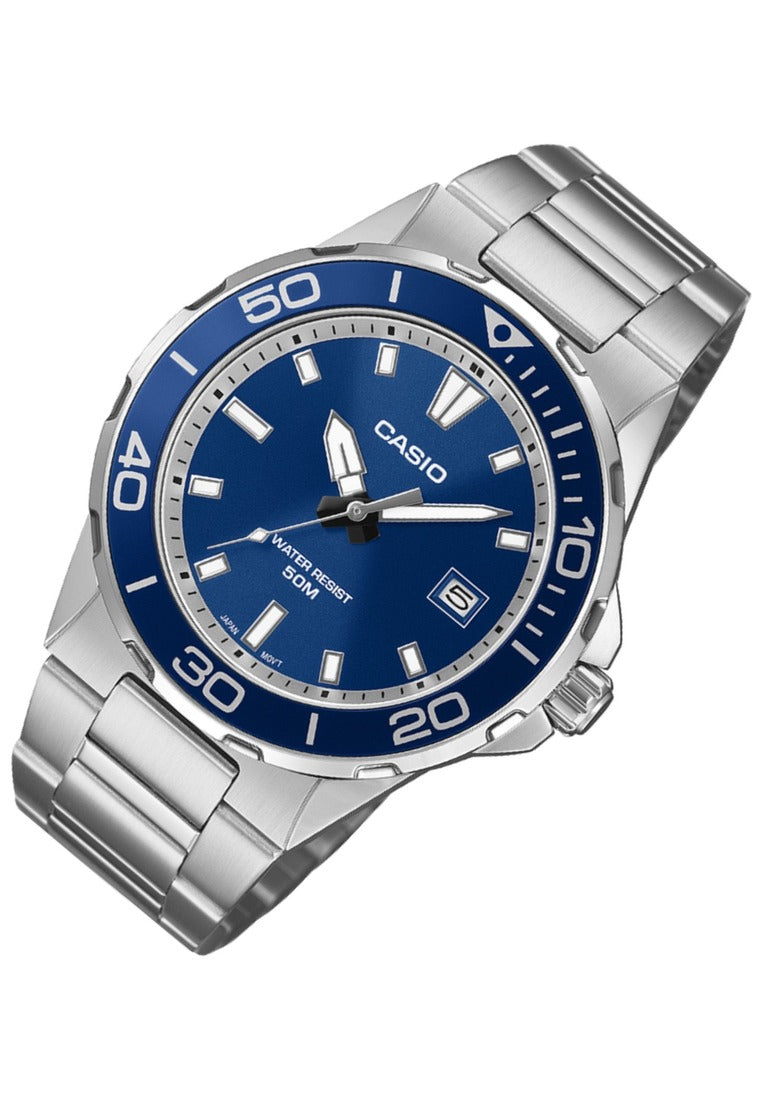 Casio Analog Stainless Steel Strap Watch for Men MTD-145D-2AVDF