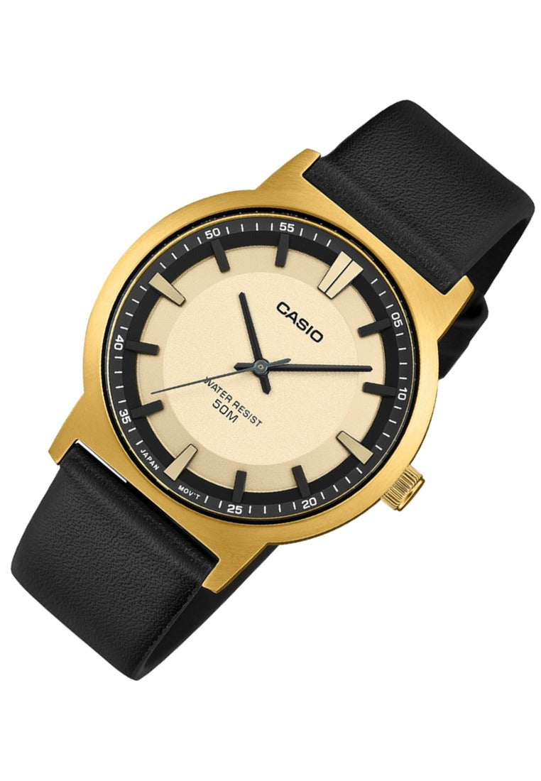 Casio Analog Leather Strap Watch for Men MTP-B220GL-9AVDF