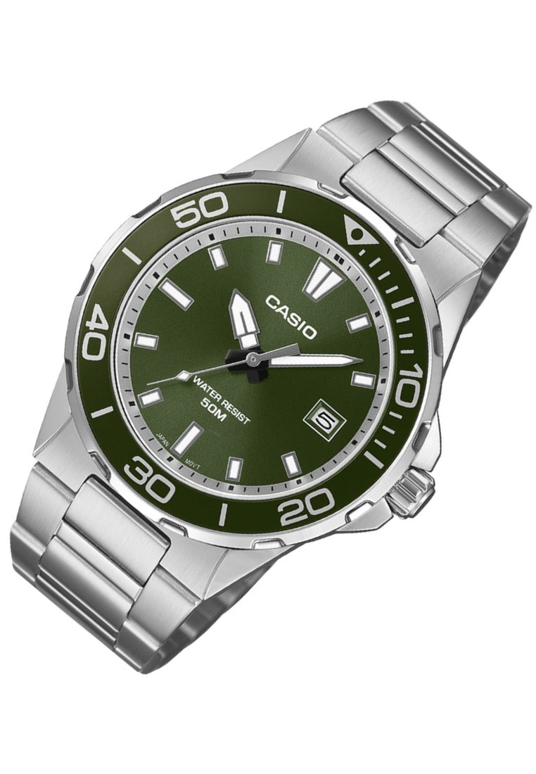 Casio Analog Stainless Steel Strap Watch for Men MTD-145D-3AVDF