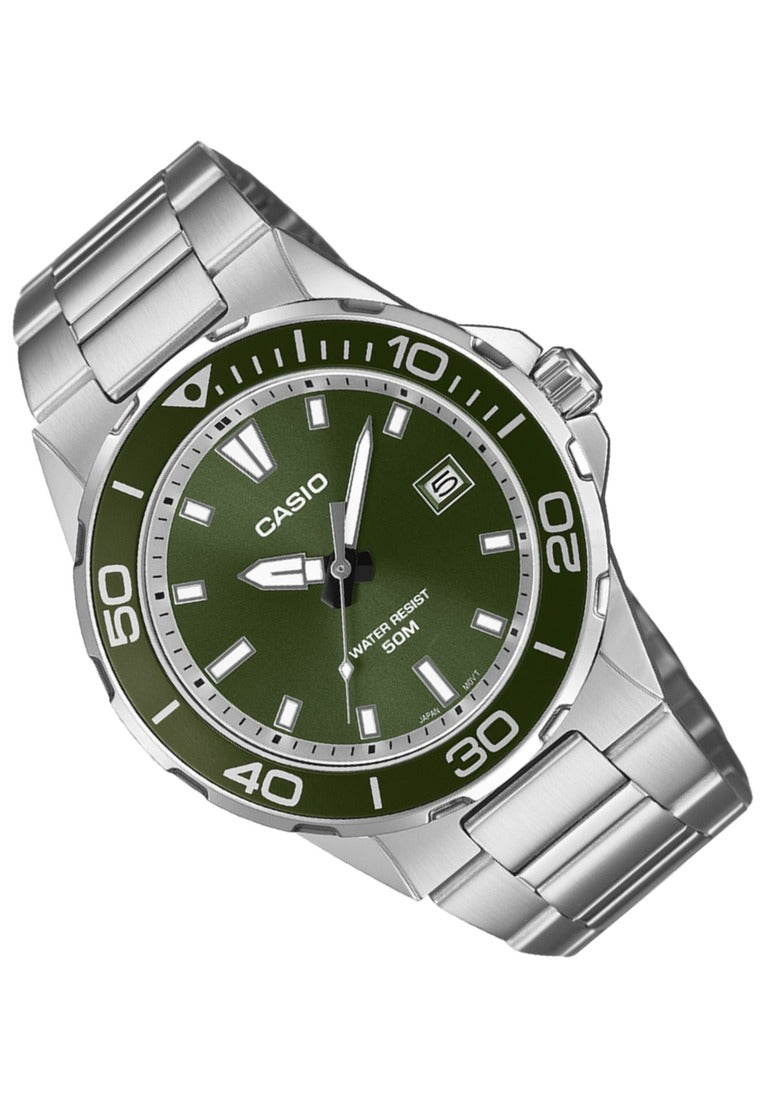 Casio Analog Stainless Steel Strap Watch for Men MTD-145D-3AVDF