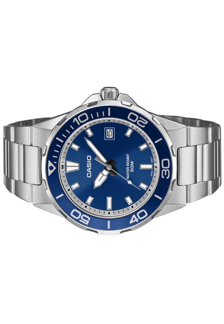 Casio Analog Stainless Steel Strap Watch for Men MTD-145D-2AVDF