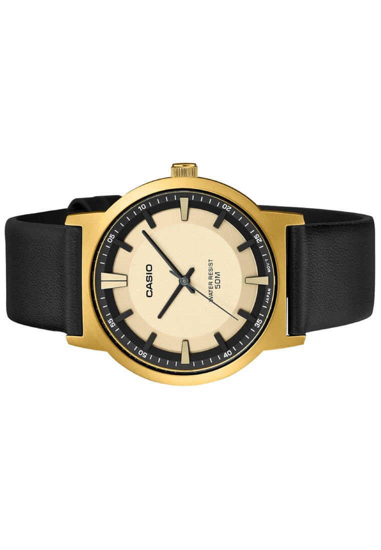 Casio Analog Leather Strap Watch for Men MTP-B220GL-9AVDF