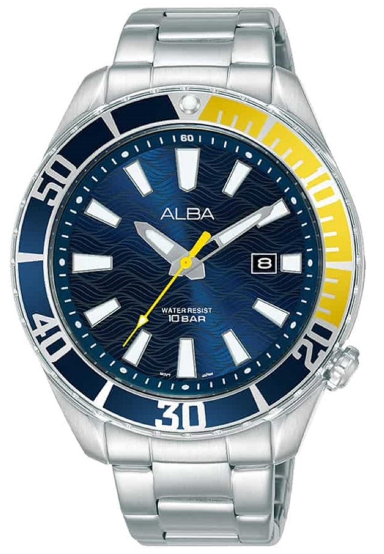 Alba Active Analog Stainless Steel Strap Watch for Men AG8K25X1-Watch Portal Philippines