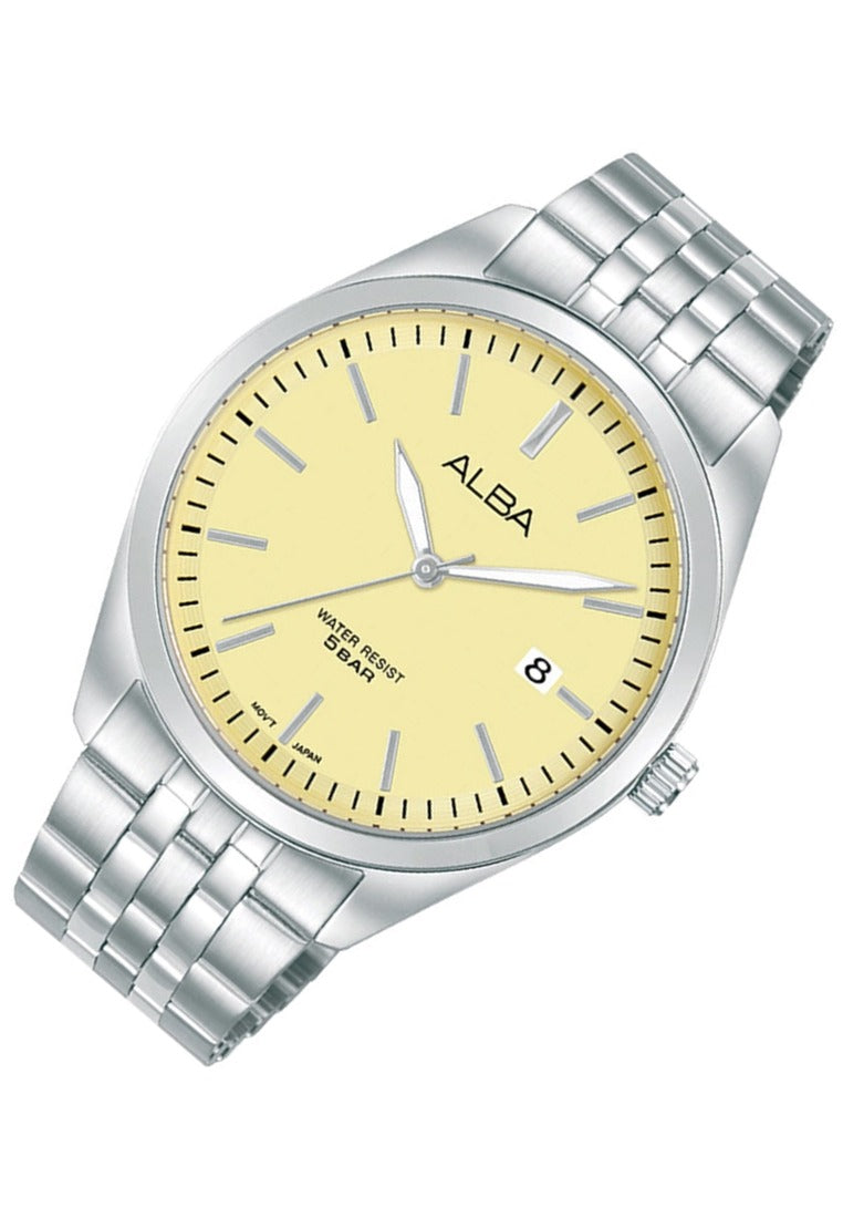 Alba Active Luminous Dial Analog Stainless Steel Strap Watch for Men AS9S21X1-Watch Portal Philippines