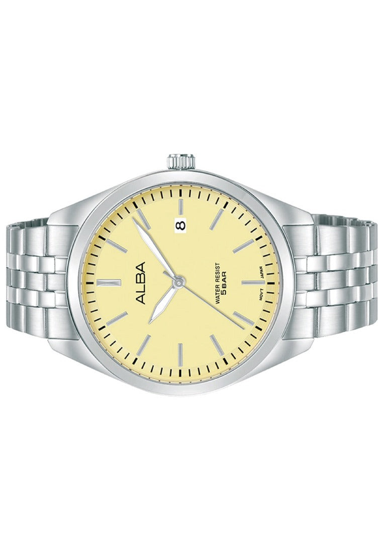 Alba Active Luminous Dial Analog Stainless Steel Strap Watch for Men AS9S21X1-Watch Portal Philippines