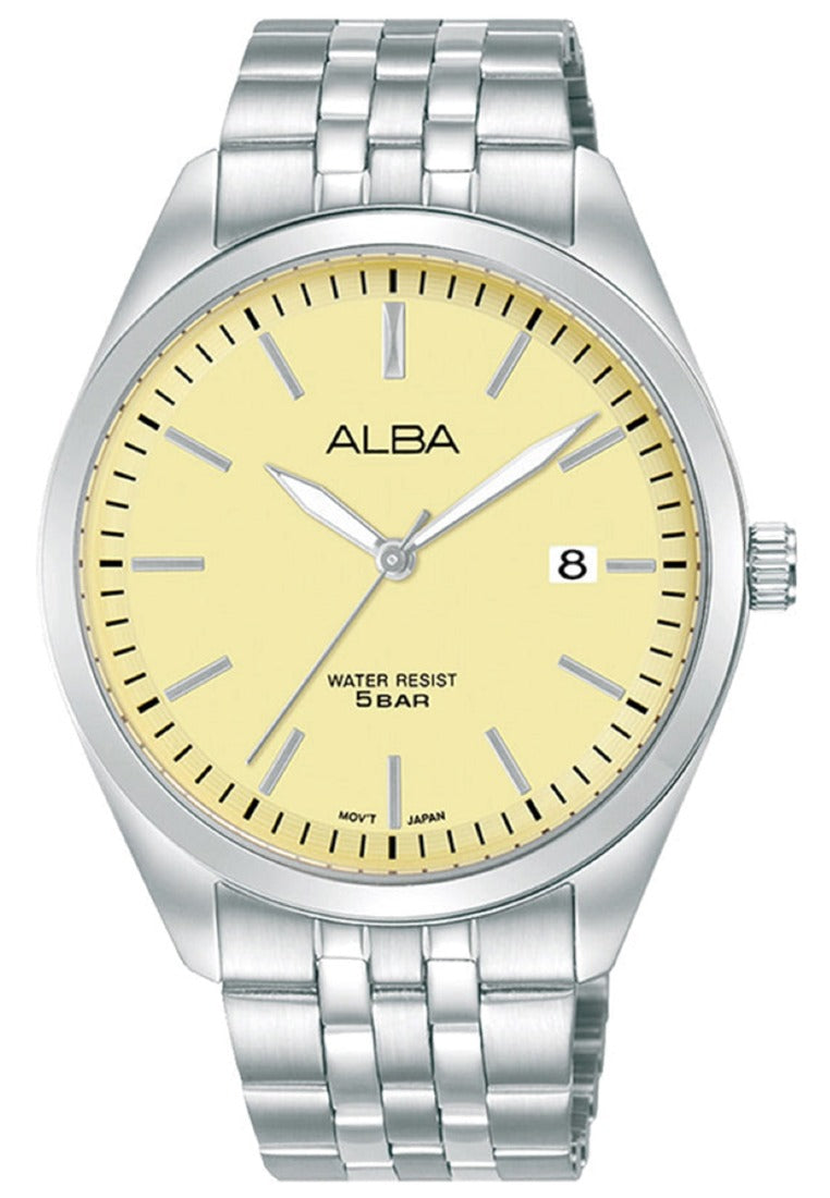 Alba Active Luminous Dial Analog Stainless Steel Strap Watch for Men AS9S21X1-Watch Portal Philippines