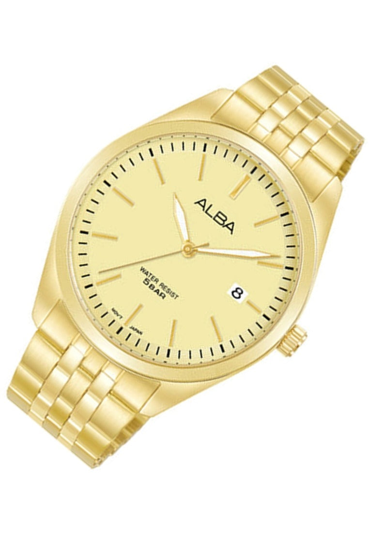 Alba Prestige Luminous Dial Analog Stainless Steel Strap Watch for Men AS9S18X1-Watch Portal Philippines