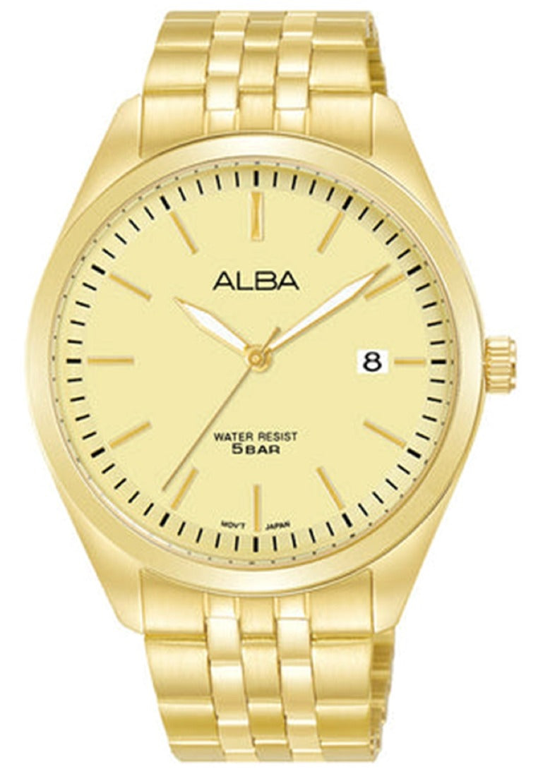 Alba Prestige Luminous Dial Analog Stainless Steel Strap Watch for Men AS9S18X1-Watch Portal Philippines