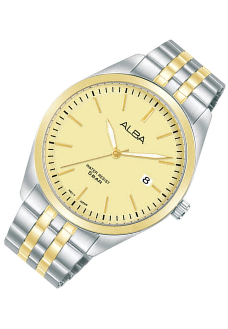 Alba Prestige Luminous Dial Analog Stainless Steel Strap Watch for Men AS9S20X1-Watch Portal Philippines
