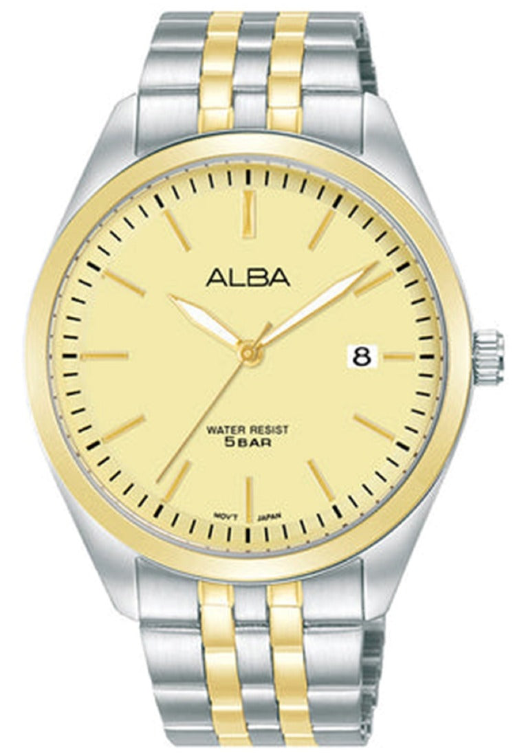 Alba Prestige Luminous Dial Analog Stainless Steel Strap Watch for Men AS9S20X1-Watch Portal Philippines