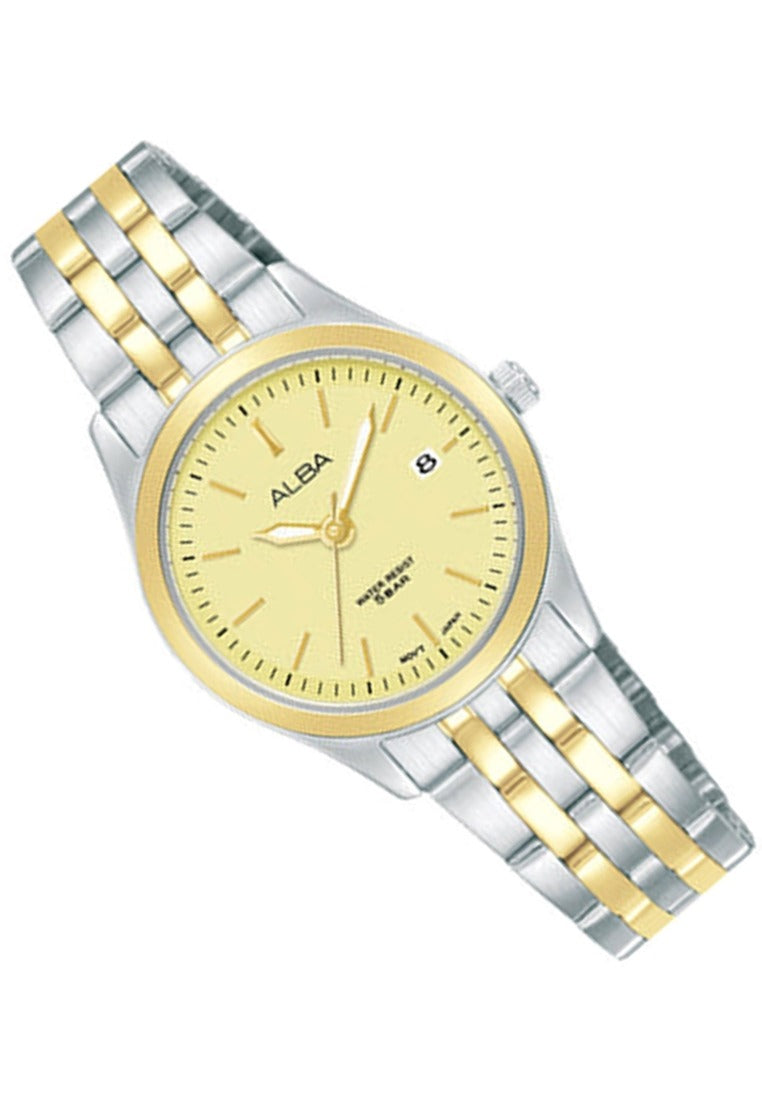 Alba Prestige Luminous Dial Analog Stainless Steel Strap Watch for Women AH7CF8X1-Watch Portal Philippines