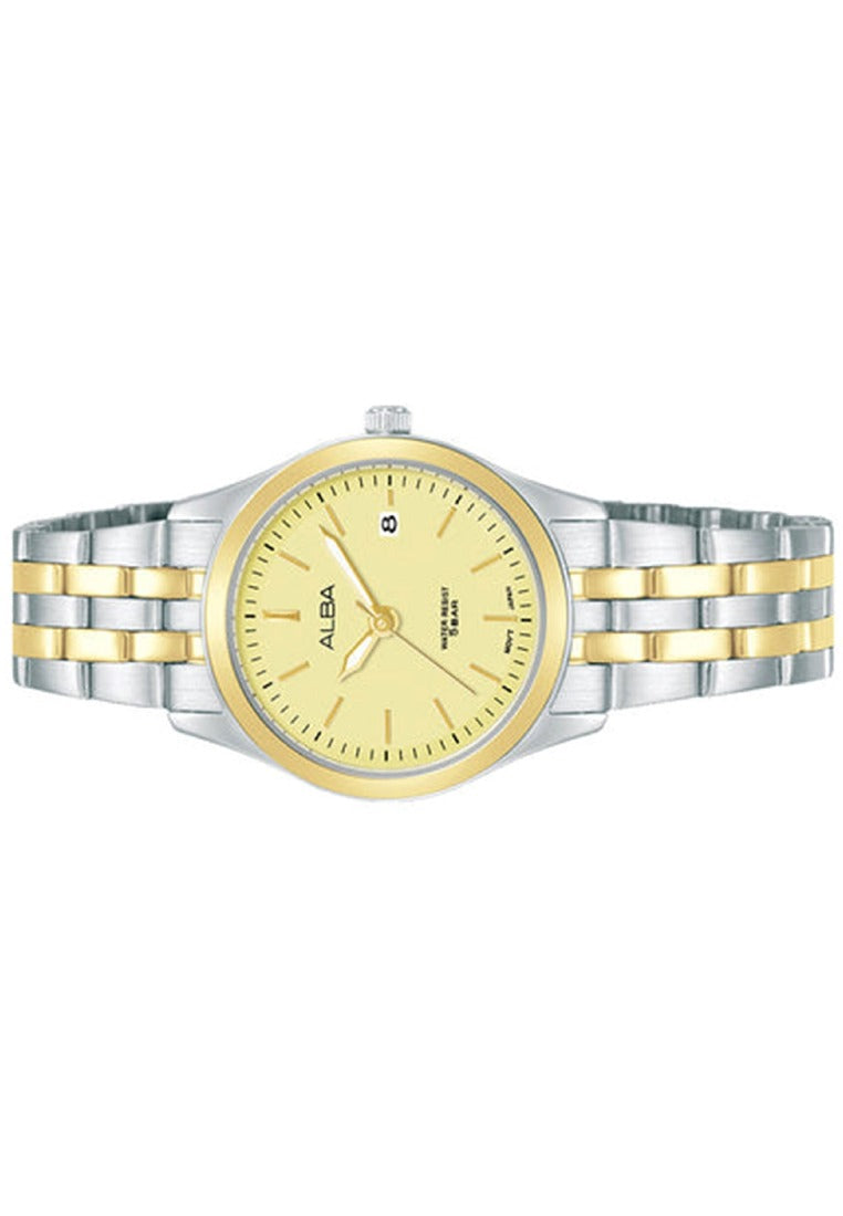 Alba Prestige Luminous Dial Analog Stainless Steel Strap Watch for Women AH7CF8X1-Watch Portal Philippines