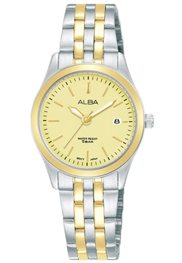 Alba Prestige Luminous Dial Analog Stainless Steel Strap Watch for Women AH7CF8X1-Watch Portal Philippines