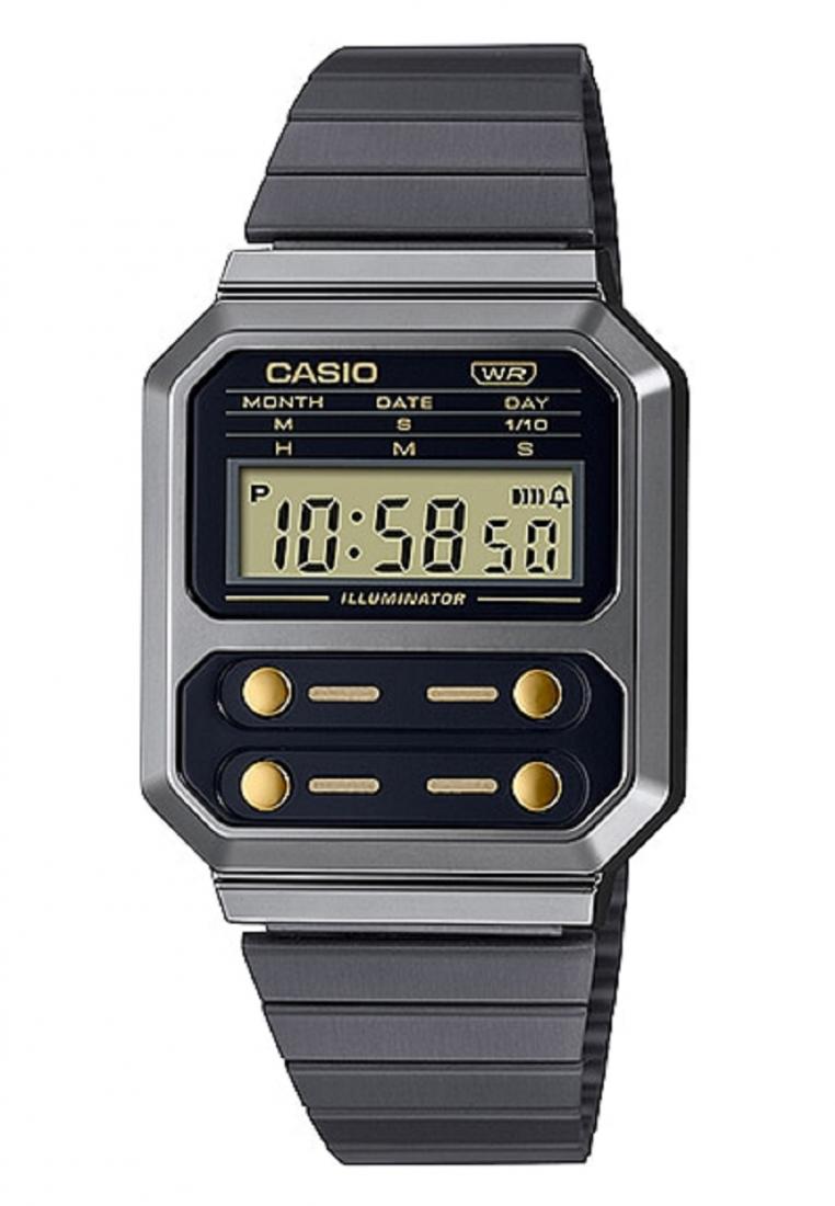 Casio A100WEGG-1A2 Digital Stainless Steel Strap Watch-Watch Portal Philippines