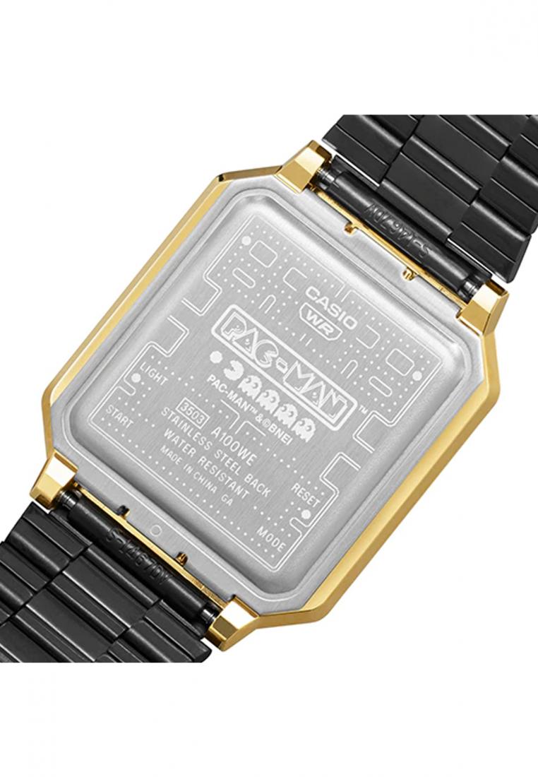 Casio A100WEPC-1B Pac-Man Digital Stainless Steel Strap Watch For Men-Watch Portal Philippines