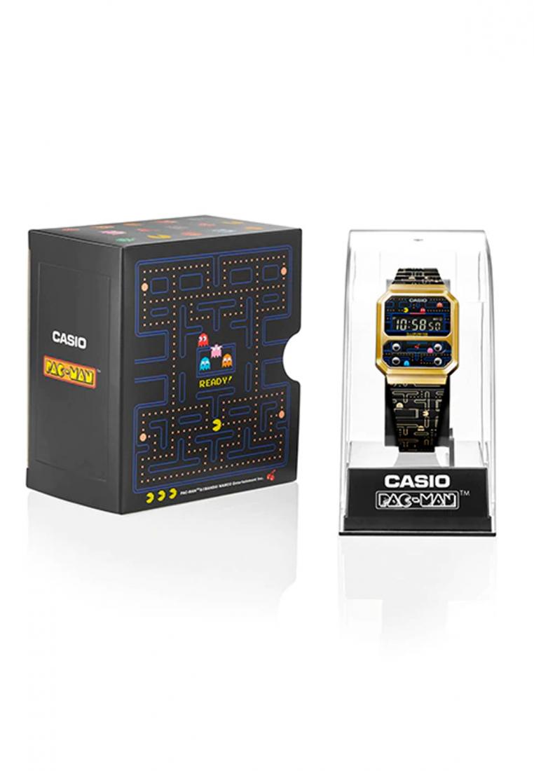 Casio A100WEPC-1B Pac-Man Digital Stainless Steel Strap Watch For Men-Watch Portal Philippines