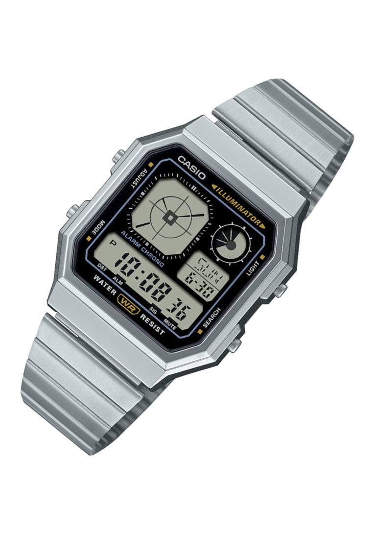 Casio A130WE-1A Digital Stainless Steel Strap Watch For Men-Watch Portal Philippines