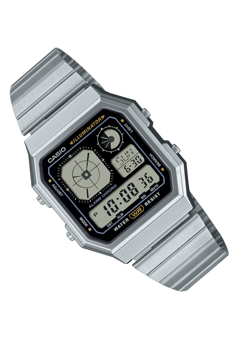 Casio A130WE-1A Digital Stainless Steel Strap Watch For Men-Watch Portal Philippines