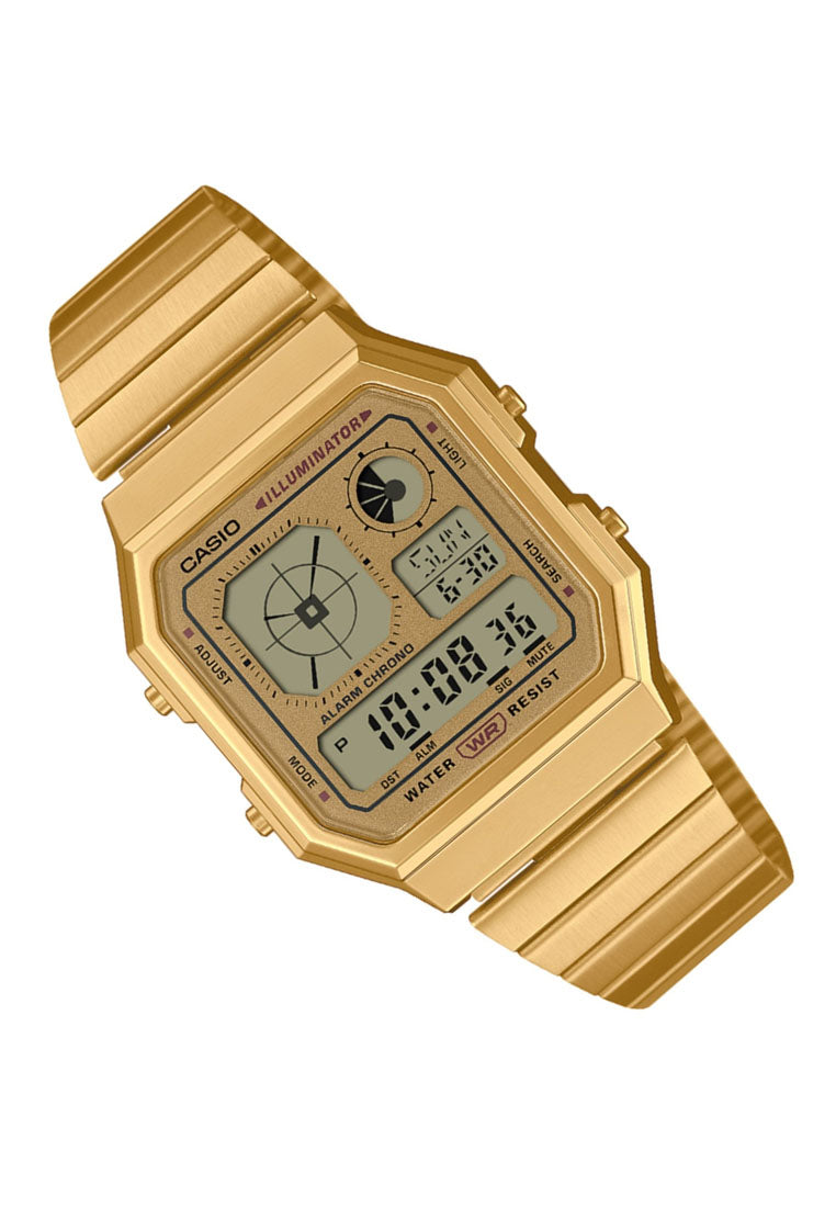 Casio A130WEG-9A Digital Stainless Steel Strap Watch For Men-Watch Portal Philippines