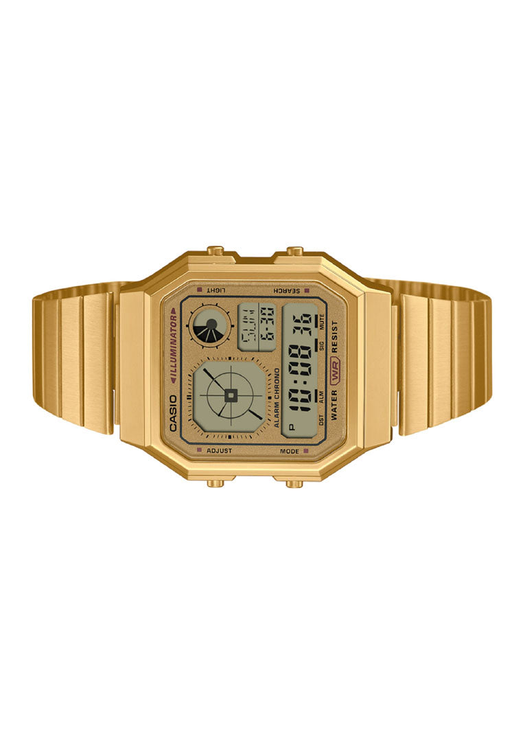 Casio A130WEG-9A Digital Stainless Steel Strap Watch For Men-Watch Portal Philippines