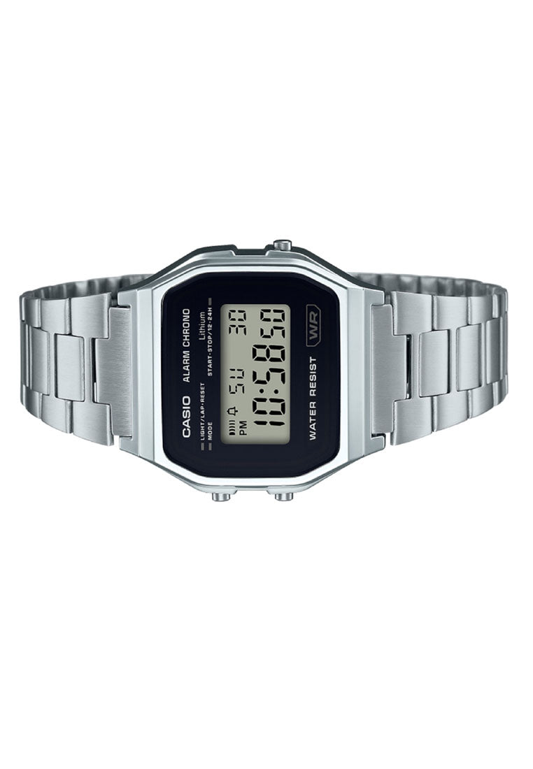 Casio A158WEA-1DF Stainless Steel Strap Analog Watch-Watch Portal Philippines
