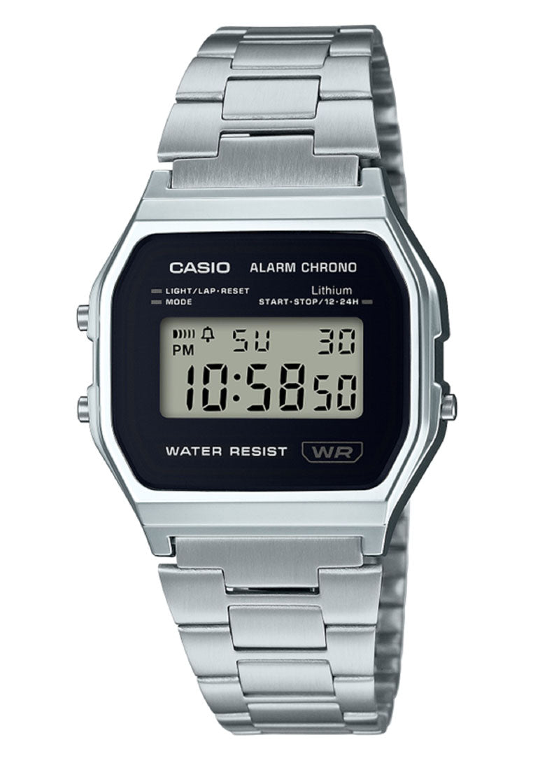 Casio A158WEA-1DF Stainless Steel Strap Analog Watch-Watch Portal Philippines