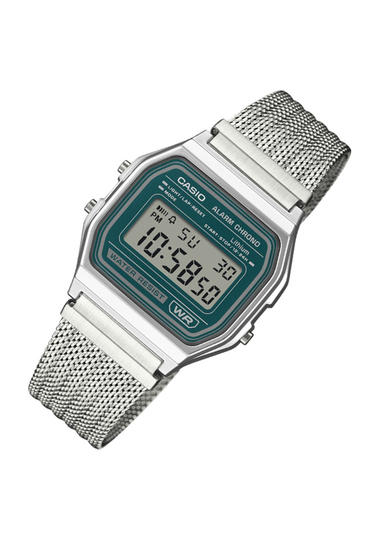 Casio A158WEM-3DF Digital Stainless Steel Strap Watch-Watch Portal Philippines