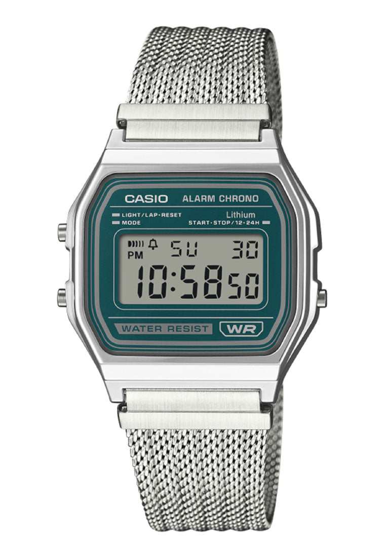 Casio A158WEM-3DF Digital Stainless Steel Strap Watch-Watch Portal Philippines