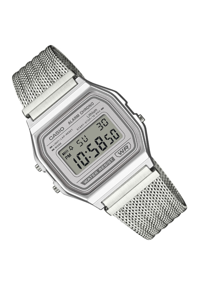Casio A158WEM-7DF Digital Stainless Steel Strap Watch-Watch Portal Philippines