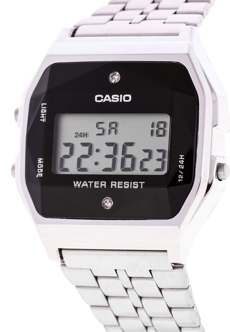 Casio A159WAD-1DF Digital Stainless Steel Strap Watch-Watch Portal Philippines