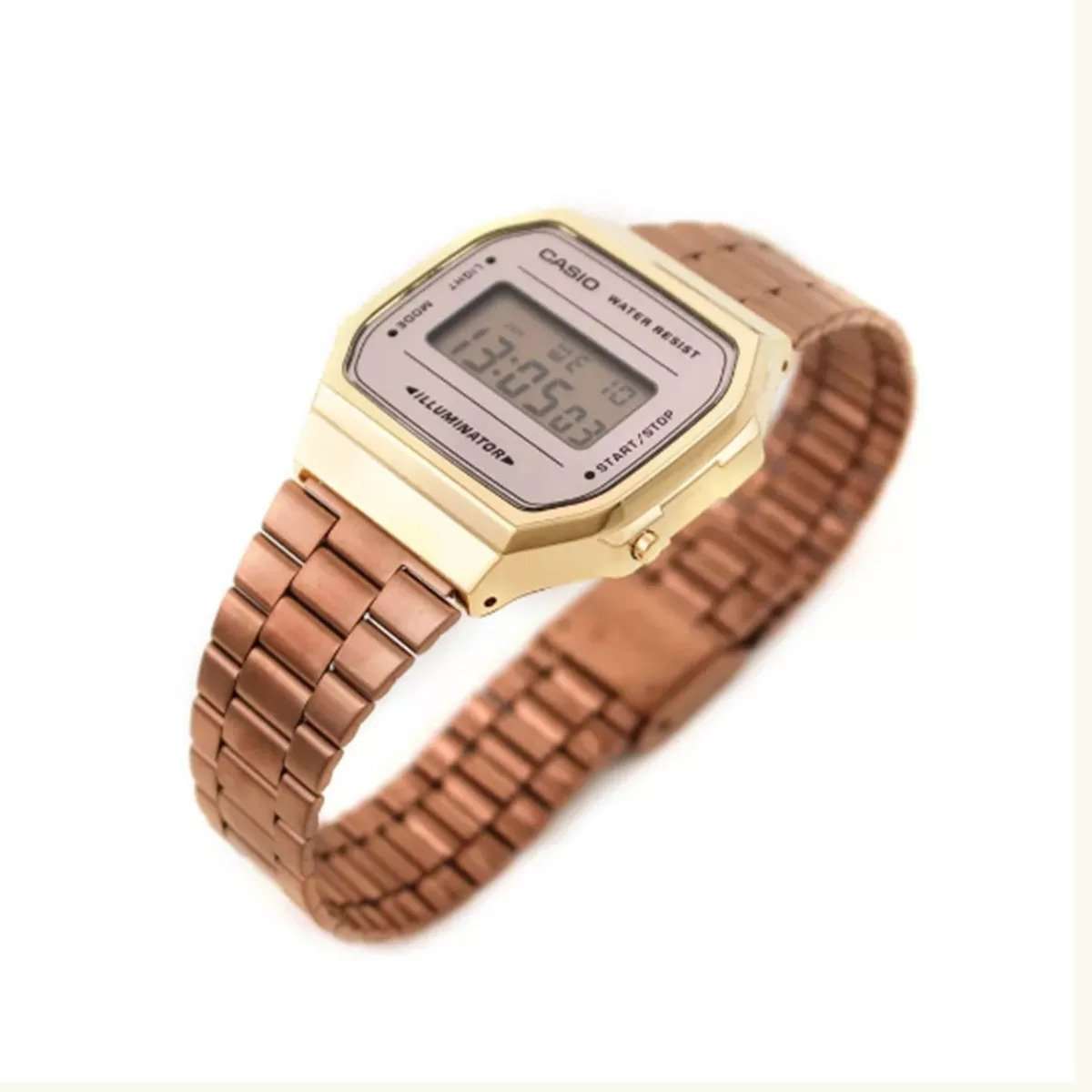 Casio A168WECM-5DF Rose Gold Stainless Watch for Men and Women-Watch Portal Philippines