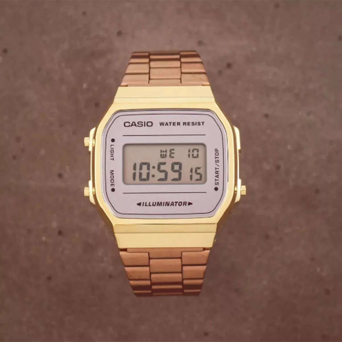 Casio A168WECM-5DF Rose Gold Stainless Watch for Men and Women-Watch Portal Philippines