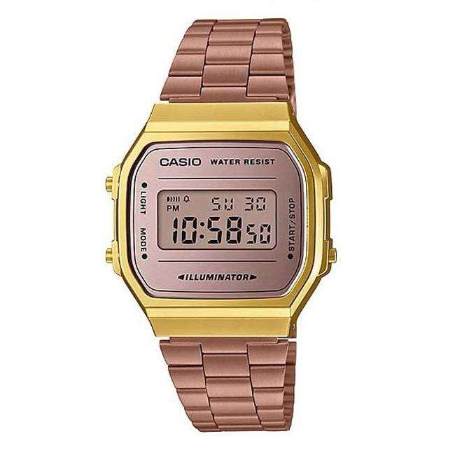 Casio A168WECM-5DF Rose Gold Stainless Watch for Men and Women-Watch Portal Philippines
