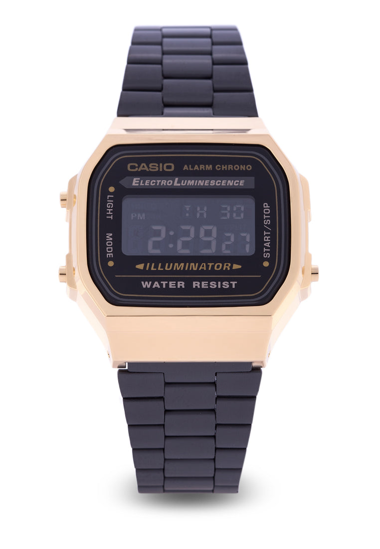 Casio A168WEGB-1B Digital Stainless Steel Strap Watch-Watch Portal Philippines