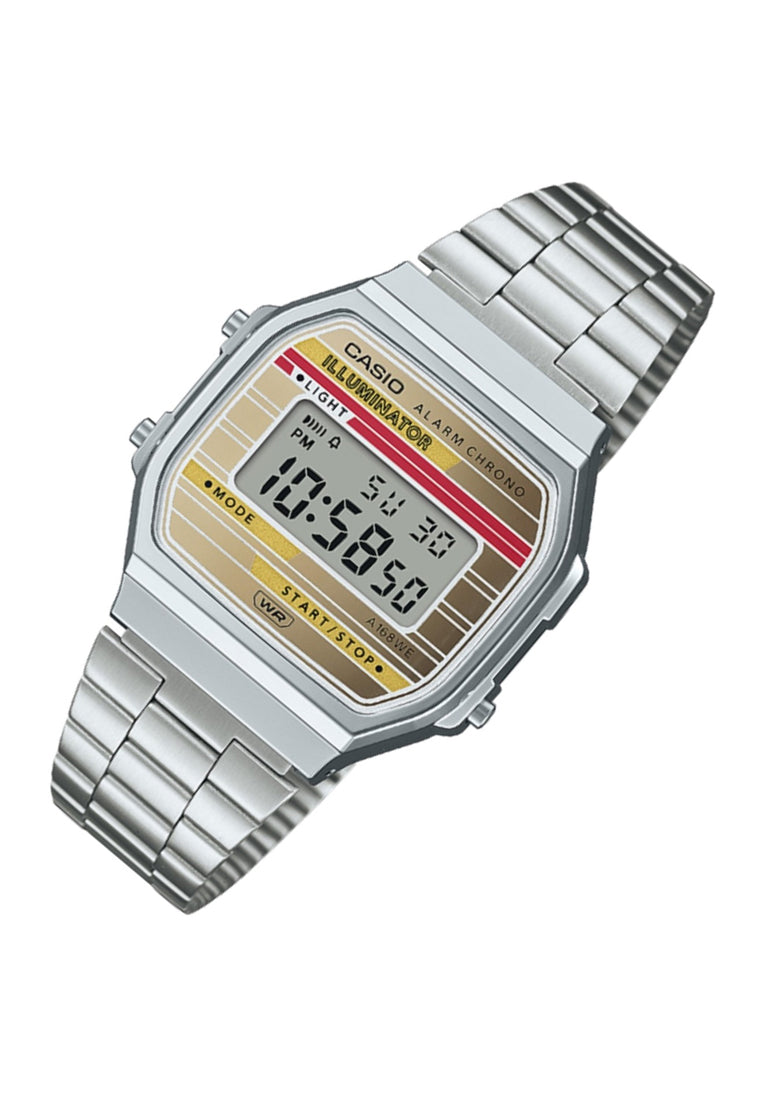 Casio A168WEHA-9A Digital Stainless Steel Strap Watch-Watch Portal Philippines