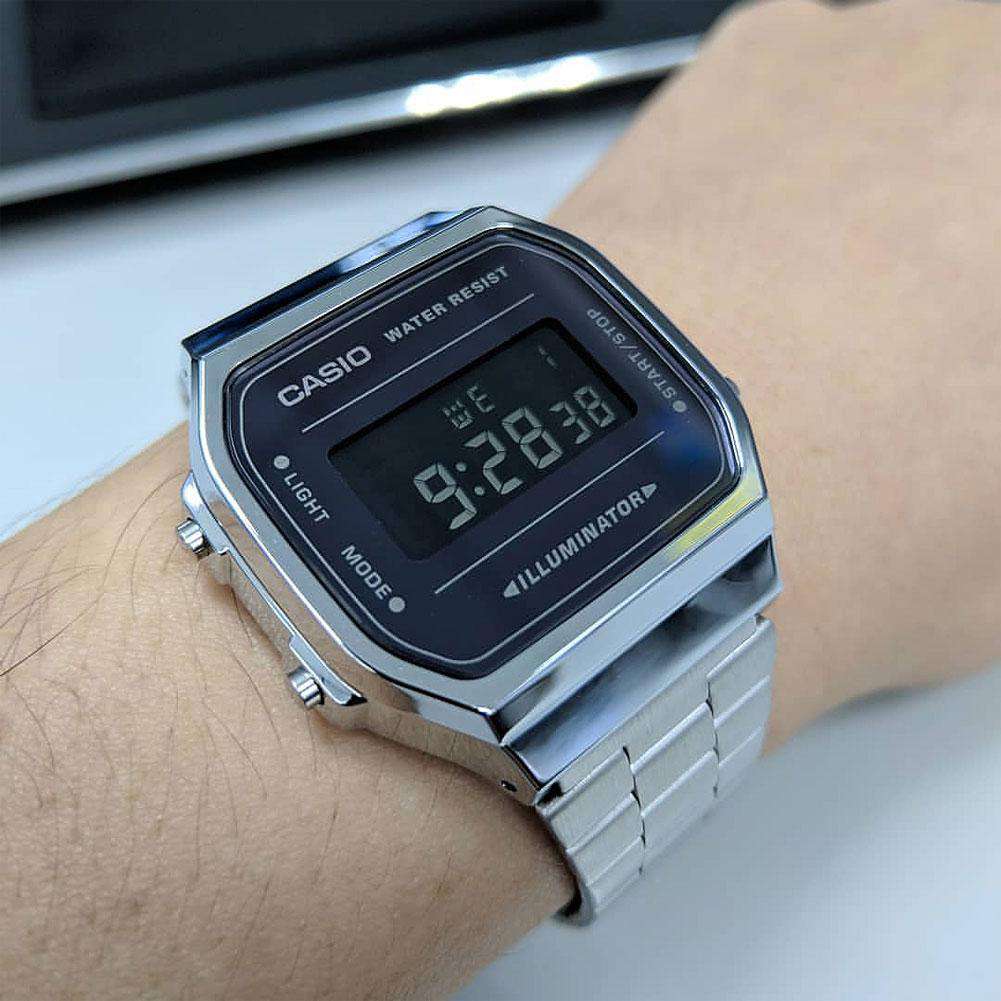 Casio A168WEM-1DF Silver Stainless Watch Unisex-Watch Portal Philippines