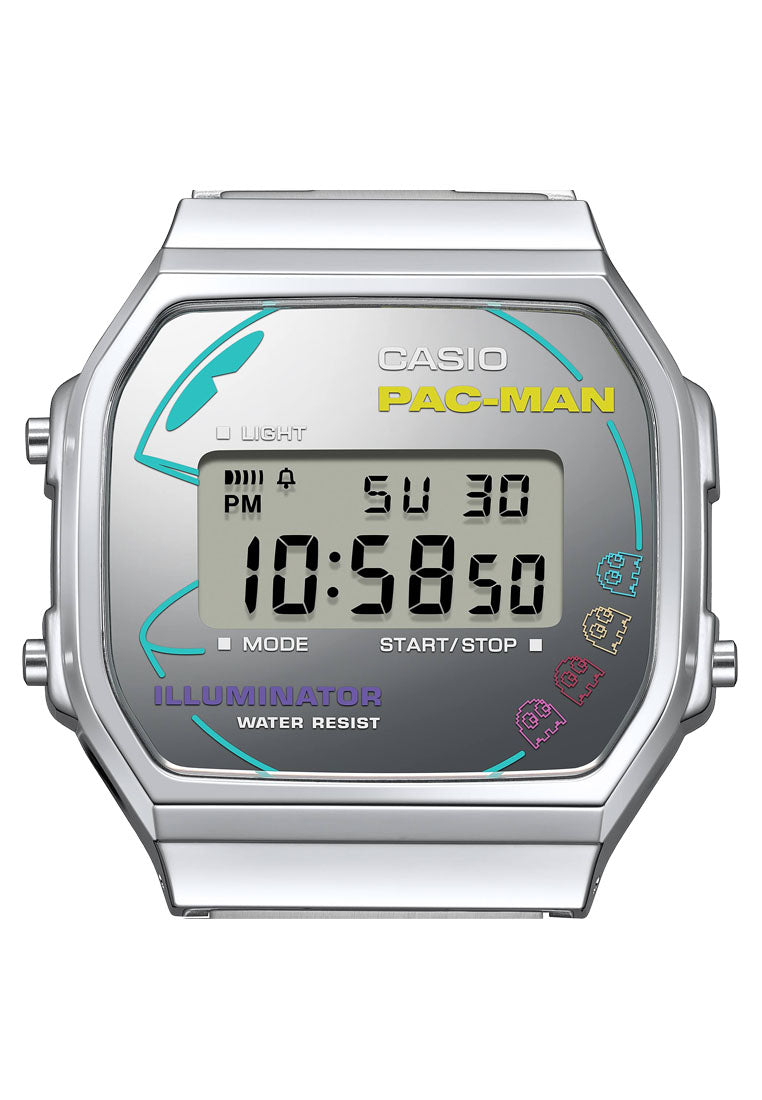 Casio A168WEPC-7A Pacman Digital Stainless Steel Strap Watch-Watch Portal Philippines