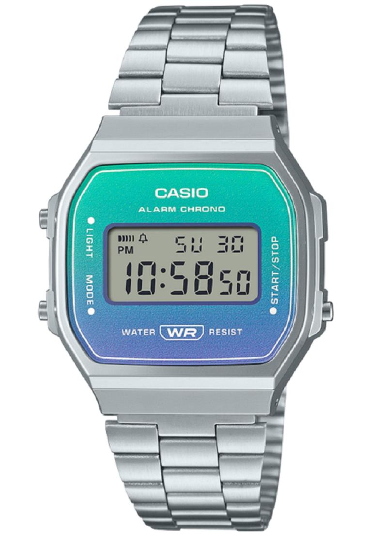 Casio A168WER-2A Digital Stainless Steel Strap Watch For Women-Watch Portal Philippines