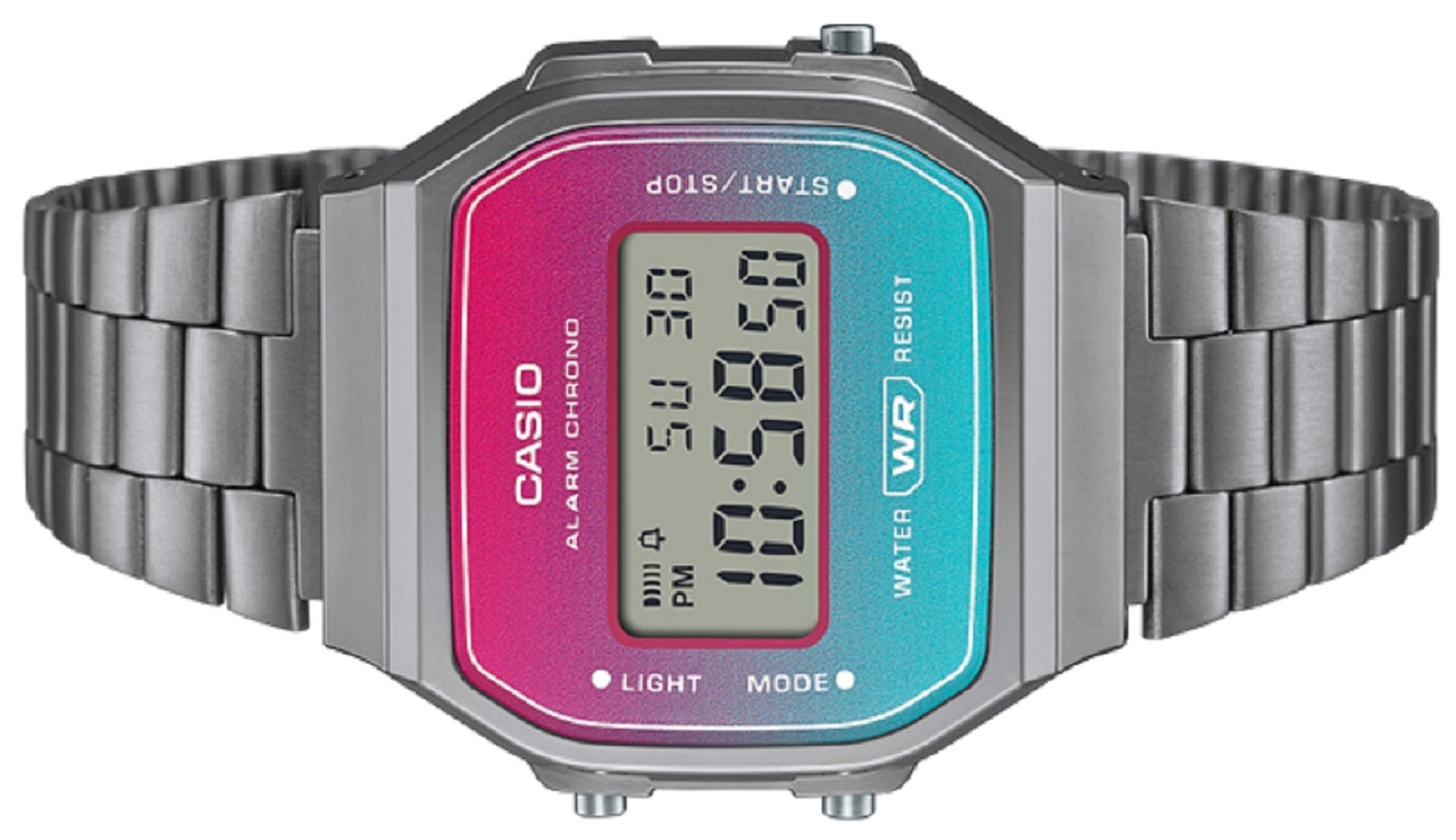 Casio A168WERB-2A Digital Stainless Steel Strap Watch For Women-Watch Portal Philippines