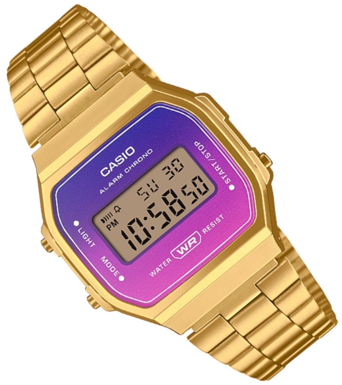 Casio A168WERG-2A Digital Stainless Steel Strap Watch For Women-Watch Portal Philippines