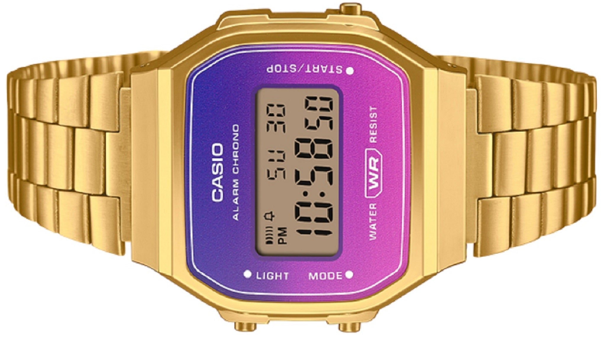Casio A168WERG-2A Digital Stainless Steel Strap Watch For Women-Watch Portal Philippines